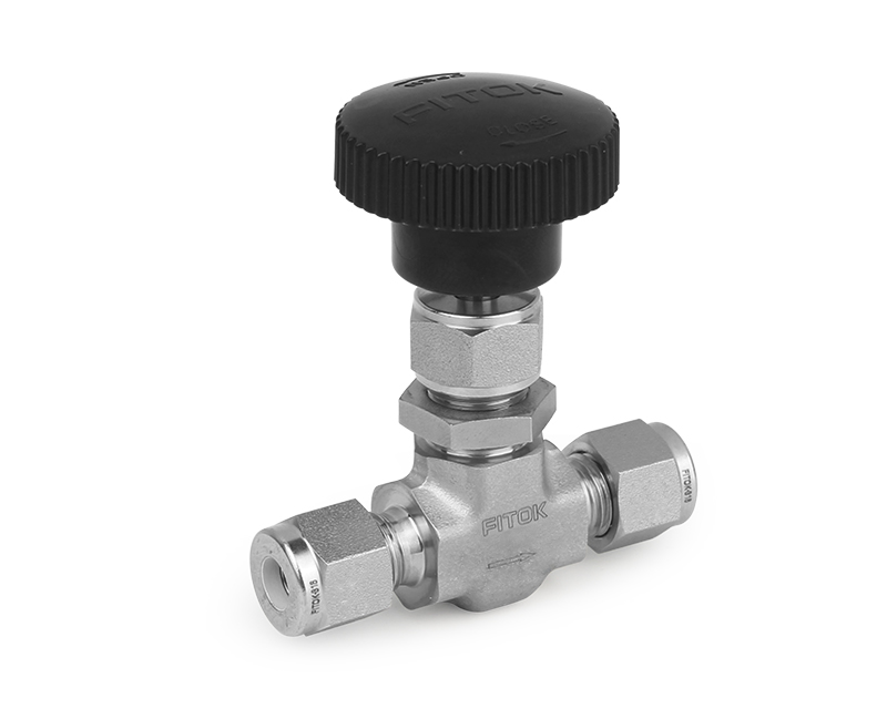 316 SS, NG Series Needle Valves, Integral Bonnet, 6mm Tube Fitting, PTFE Packing, 3000psig(207bar), -65°F to 450°F(-54°C to 232° C), 0.16" Orifice, panel mounting