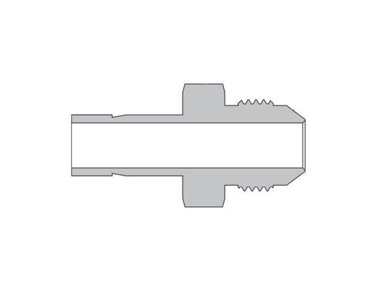 [SS-AM-FT4-AN4] Male Adapter, 316SS, 1/4in. OD Tube Stub End  x 1/4in. Male JIC (AN16)37º Flare