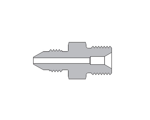 [SS-MMA-MM9-TM9] 316 SS, FITOK AMH Series Adapter Fitting, Male to Male, 9/16" Male 20M Series Medium Pressure Coned and Threaded Connection × 9/16-18 Male Type"M"