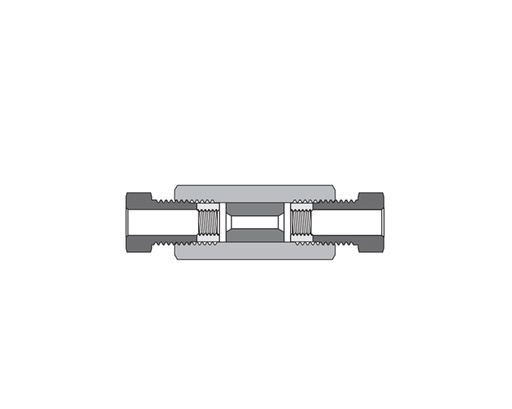 [SS-MSU-MF4] 316 SS, FITOK 20M Series Medium Pressure Fitting, Coned and Threaded Connection, Union(Slip Type), 1/4" O.D